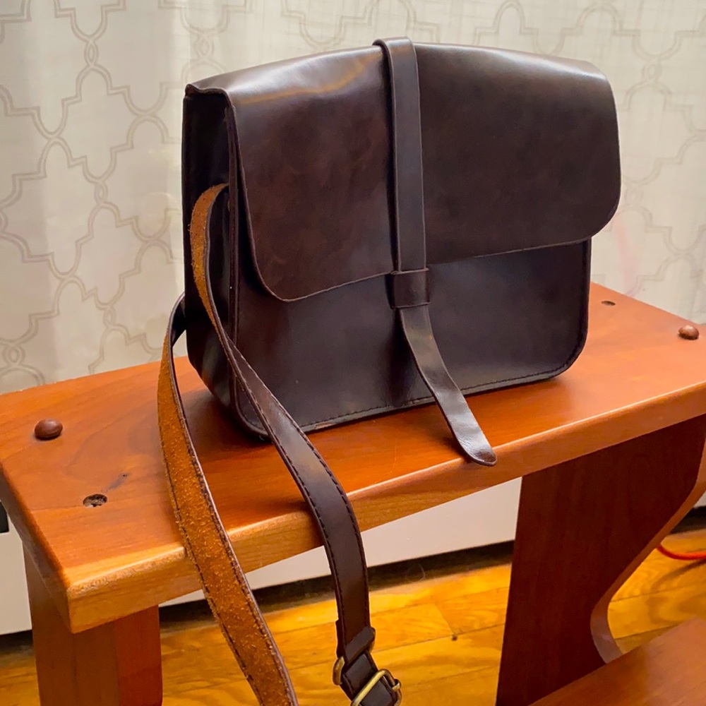 Vintage Leather Cross Body Bag